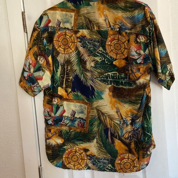 Silk Club vintage button down New York, explorer Medium - Picture 4 of 4